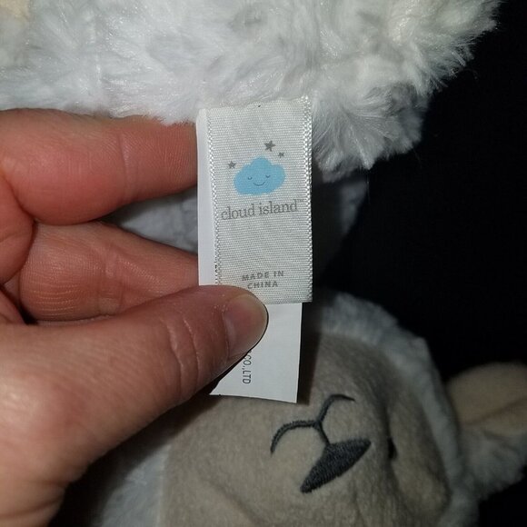 Cloud Island White Sheep Lamb Plush Lovey Rattle Mom Baby Stuffed Animal Toy - Picture 8 of 10